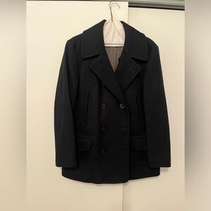 Men’s lightly worn black j crew peacoat